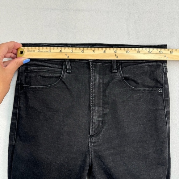 Abercrombie And Fitch Super Skinny Jeans Womens Size 28/6S Black High Rise Stret - Picture 8 of 13
